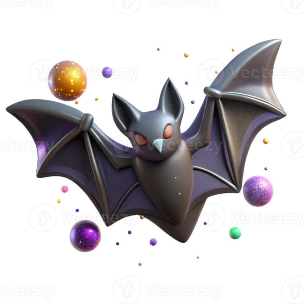 magnificent creative Bat Silhouette Isolated for Spooky Design premium png