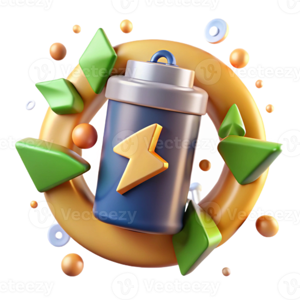 wonderful minimalist Battery Recycling Symbol Aa Battery with Arrows Isolated high quality png