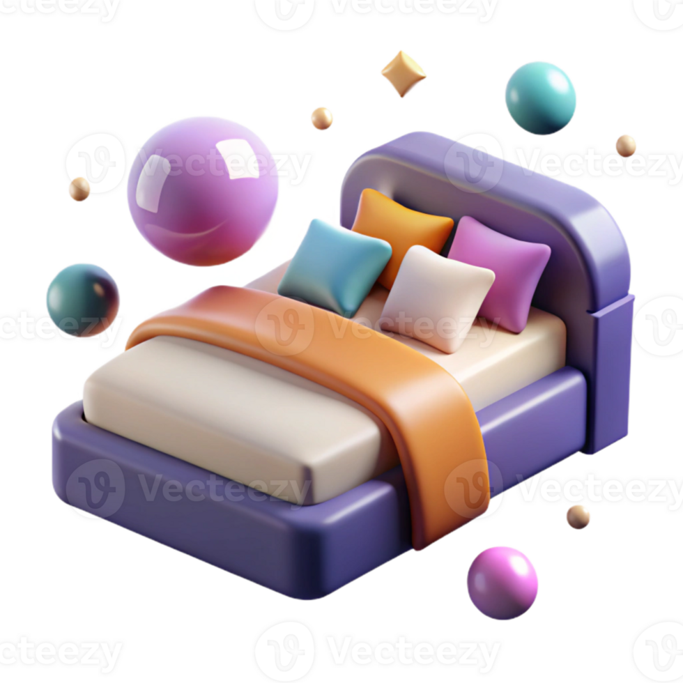 serene classic Bed Icon Transparent for Hotel Websites detailed png