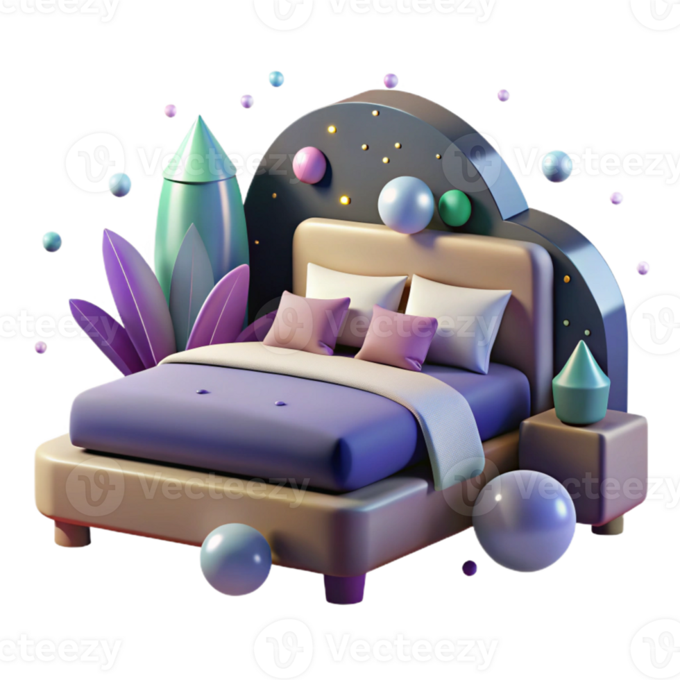 vibrant vintage Bed Silhouette Cutout for Bedroom Design Plans original png