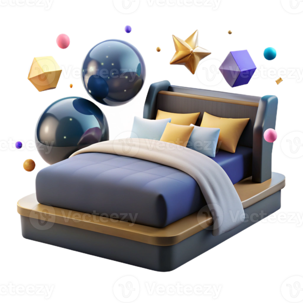 dramatic minimalist Bed Silhouette Cutout for Bedroom Design Plans detailed png