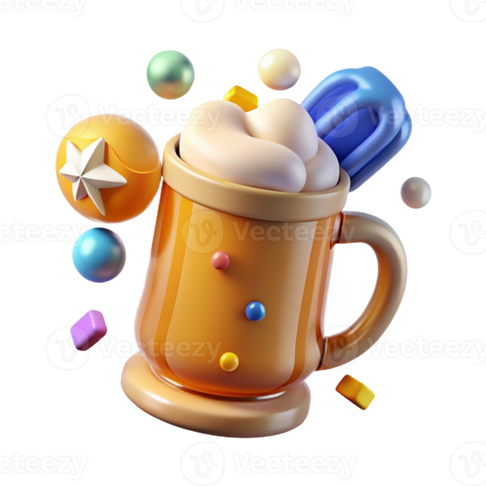 vibrant modern Beer Mug Isolated for Bar Menu exclusive png