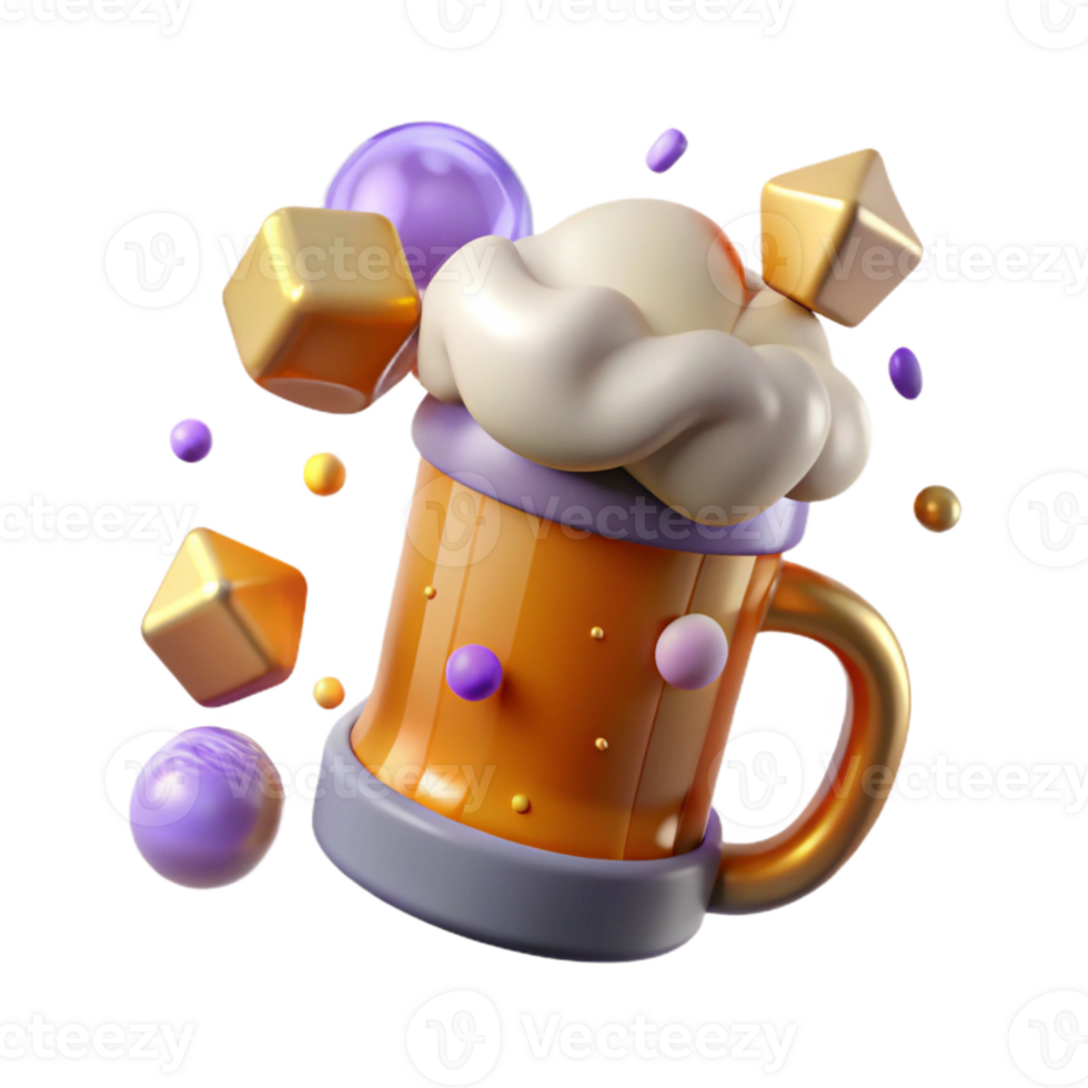 stunning creative Beer Mug Isolated for Bar Menu professional png