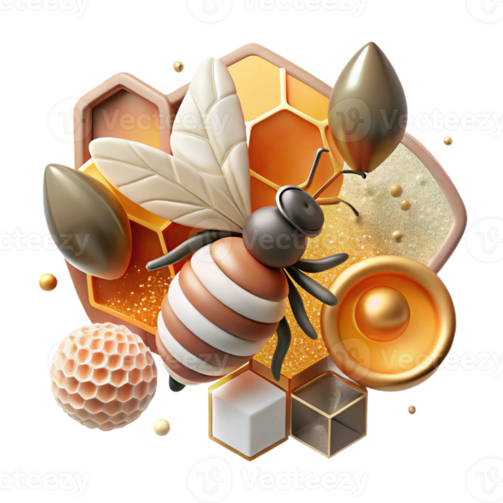 impressive artistic Bee Silhouette Honey Insect Cutout detailed png
