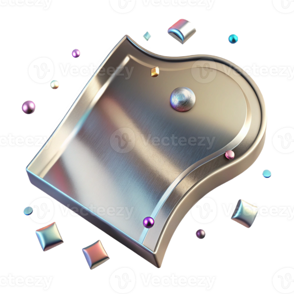 stunning artistic Bent Metal Plate Transparent for Industrial Design high resolution png
