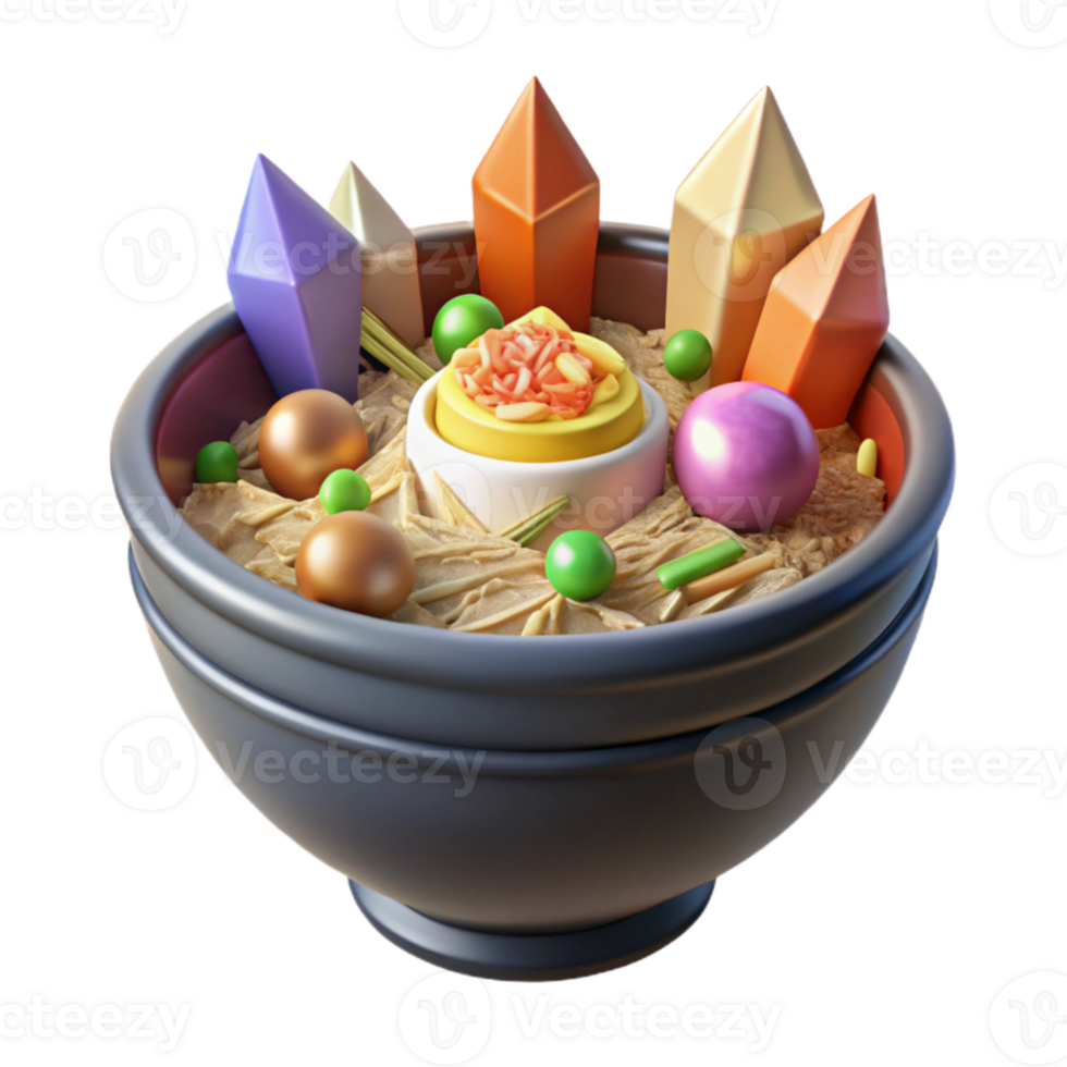 serene artistic Bibimbap Transparent Background for Korean Food Menu genuine png