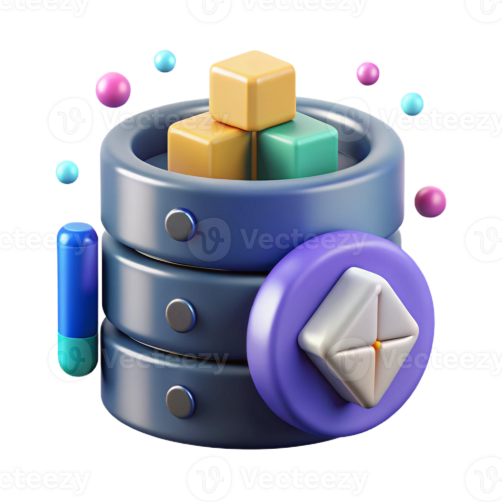 impressive creative Big Data Analytics Icon Isolated for Data Science or Business Analytics detailed png