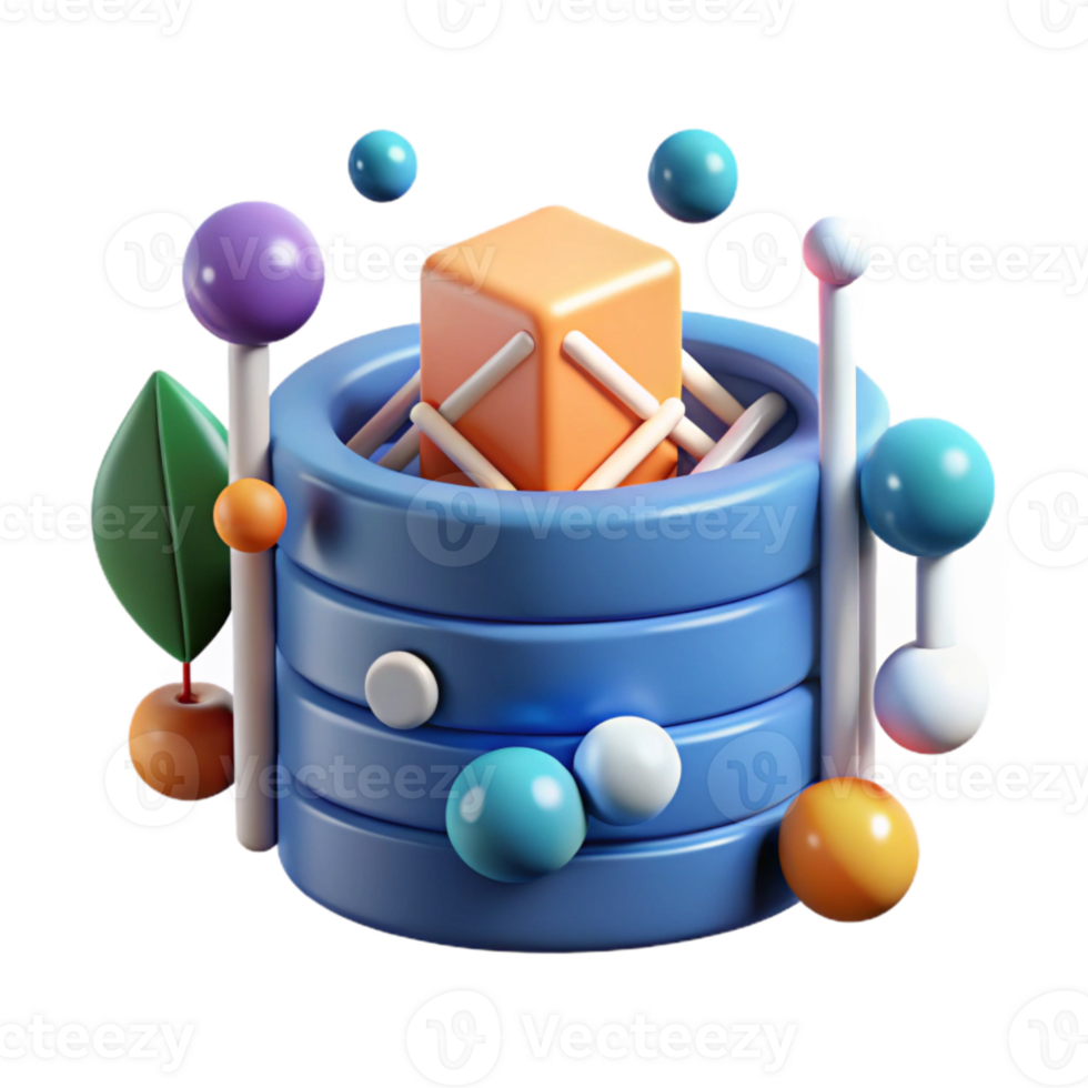 vibrant contemporary Big Data Analytics Icon Isolated for Data Science or Business Analytics high resolution png
