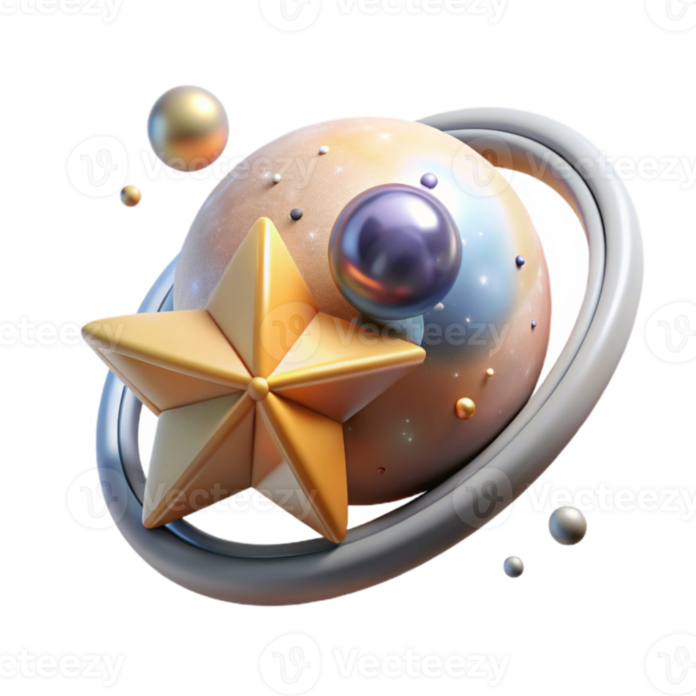 vibrant contemporary Binary Star System Two Stars Orbiting Transparent for Astronomy original png