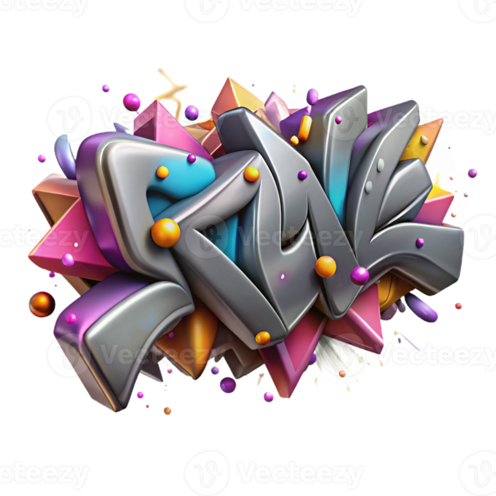 impressive traditional Bold Graffiti Text Mural Isolated for Apparel exclusive png