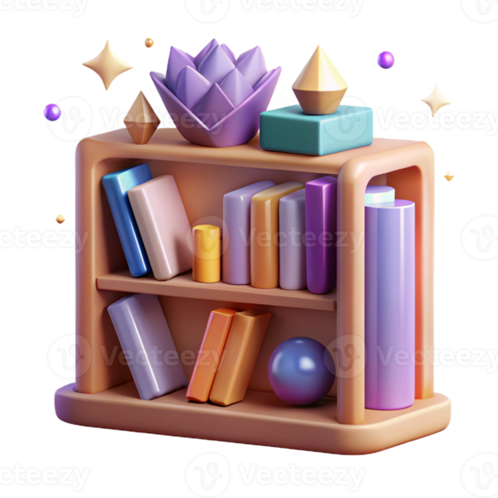 dramatic rustic Bookshelf Icon Isolated for Library Websites png