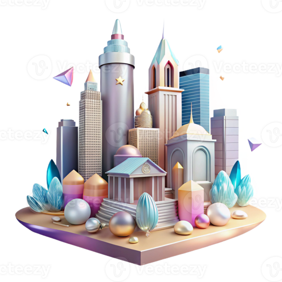 wonderful abstract Boston Skyline Historic Architecture Isolated for Educational Resources authentic png