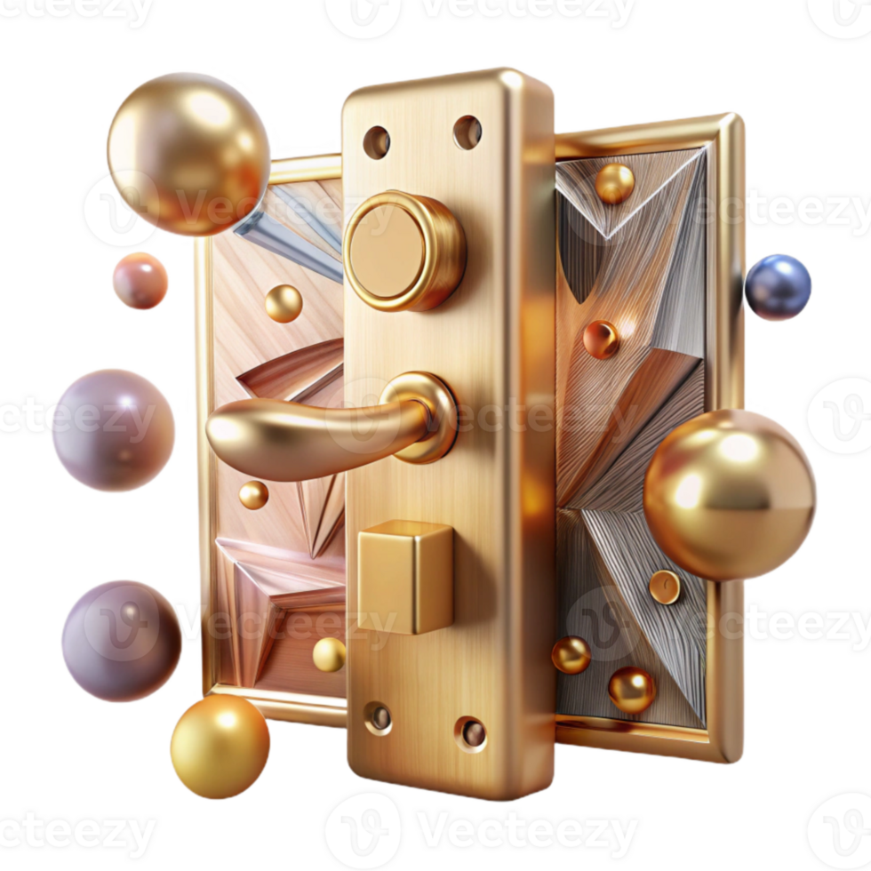 magnificent abstract Brass Door Handle Backplate Included Cutout for Easy Installation exclusive png