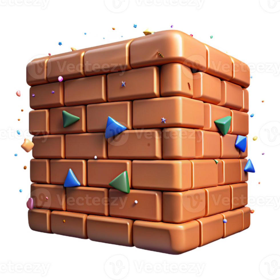 beautiful minimalist Brick Facade Texture Close Up View Cutout high resolution png