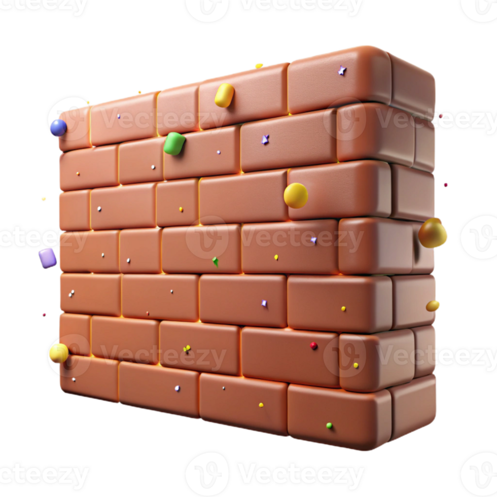 vibrant creative Brick Wall Facade Texture Detail Cutout for Architectural Projects premium png