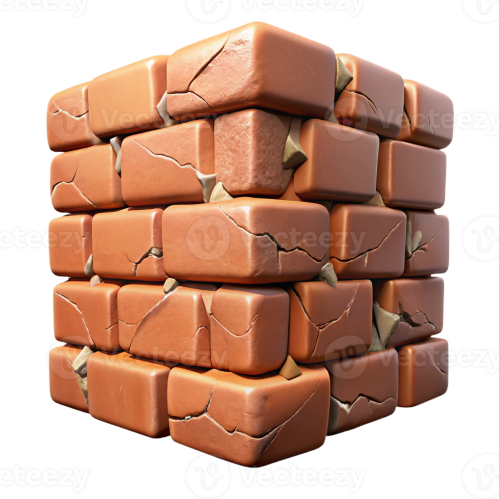 elegant artistic Brick Texture Cracked Mortar Transparent for Urban Projects high resolution png