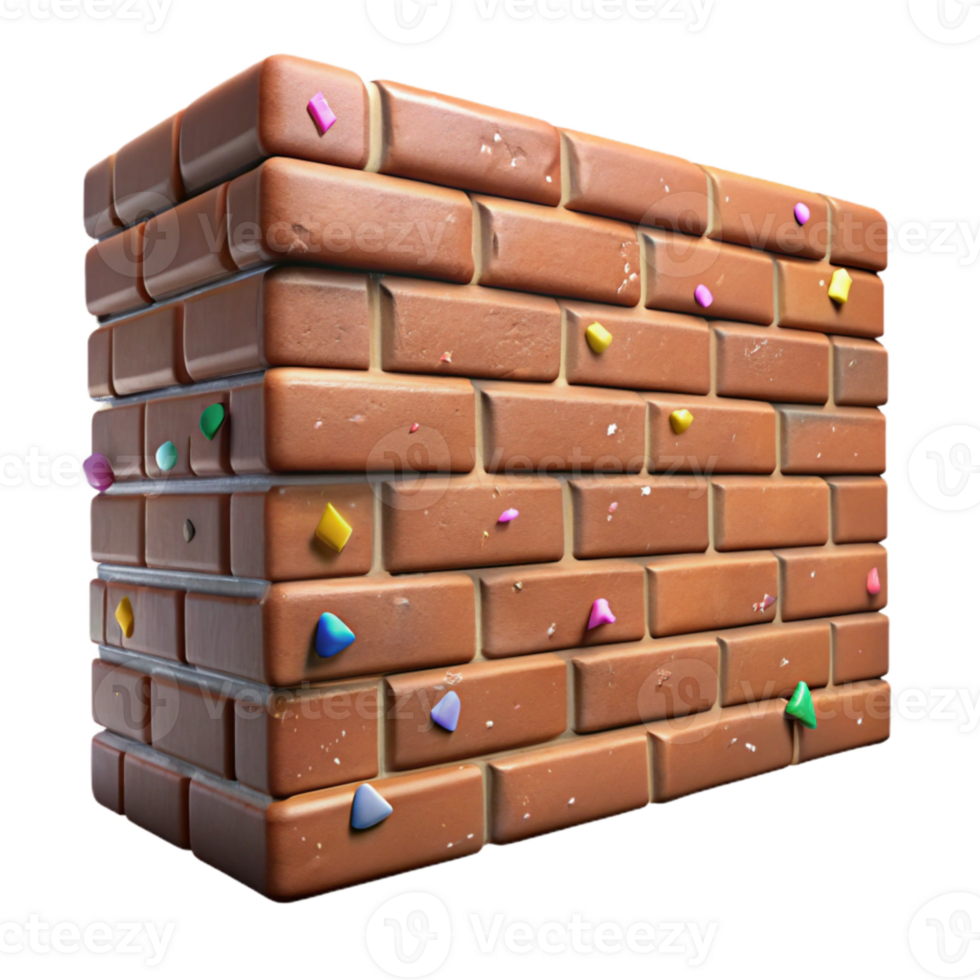 beautiful creative Brick Wall Facade Texture Detail Cutout for Architectural Projects genuine png