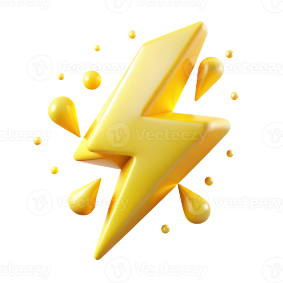 wonderful traditional Bright Yellow Lightning Transparent for Warning Graphics original png