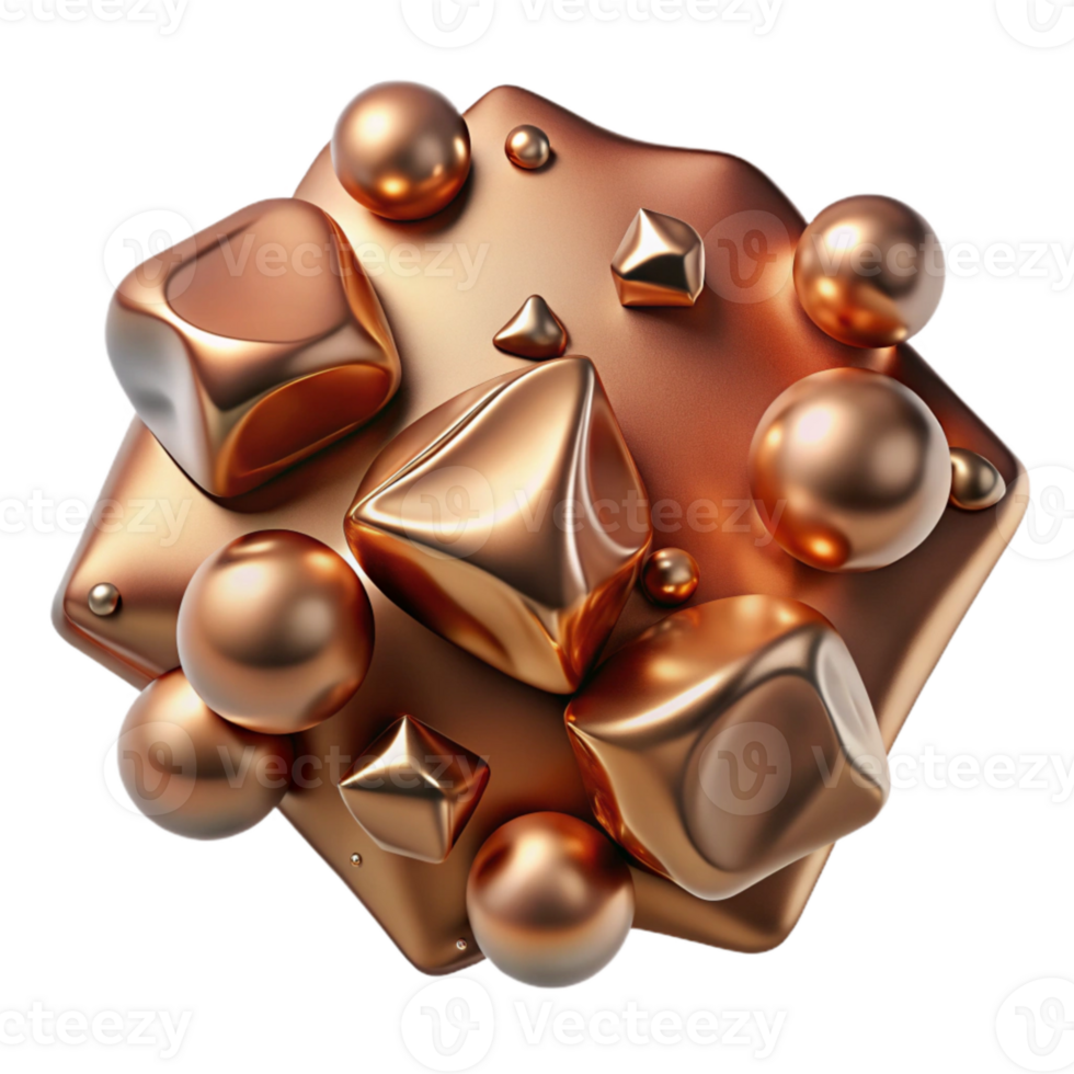 magnificent artistic Bronze Texture with Reflective Surface Cutout for Product Photography genuine png