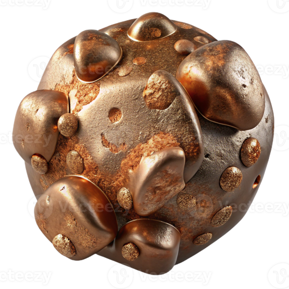 elegant modern Bronze Texture with Rust and Corrosion Cutout for Grunge Art detailed png