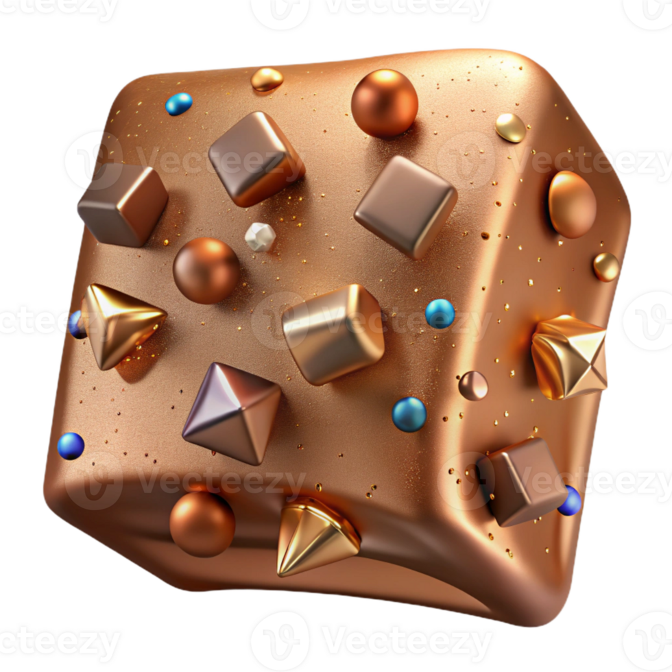 elegant rustic Bronze Texture with Specular Highlights Isolated for Product Visualization original png