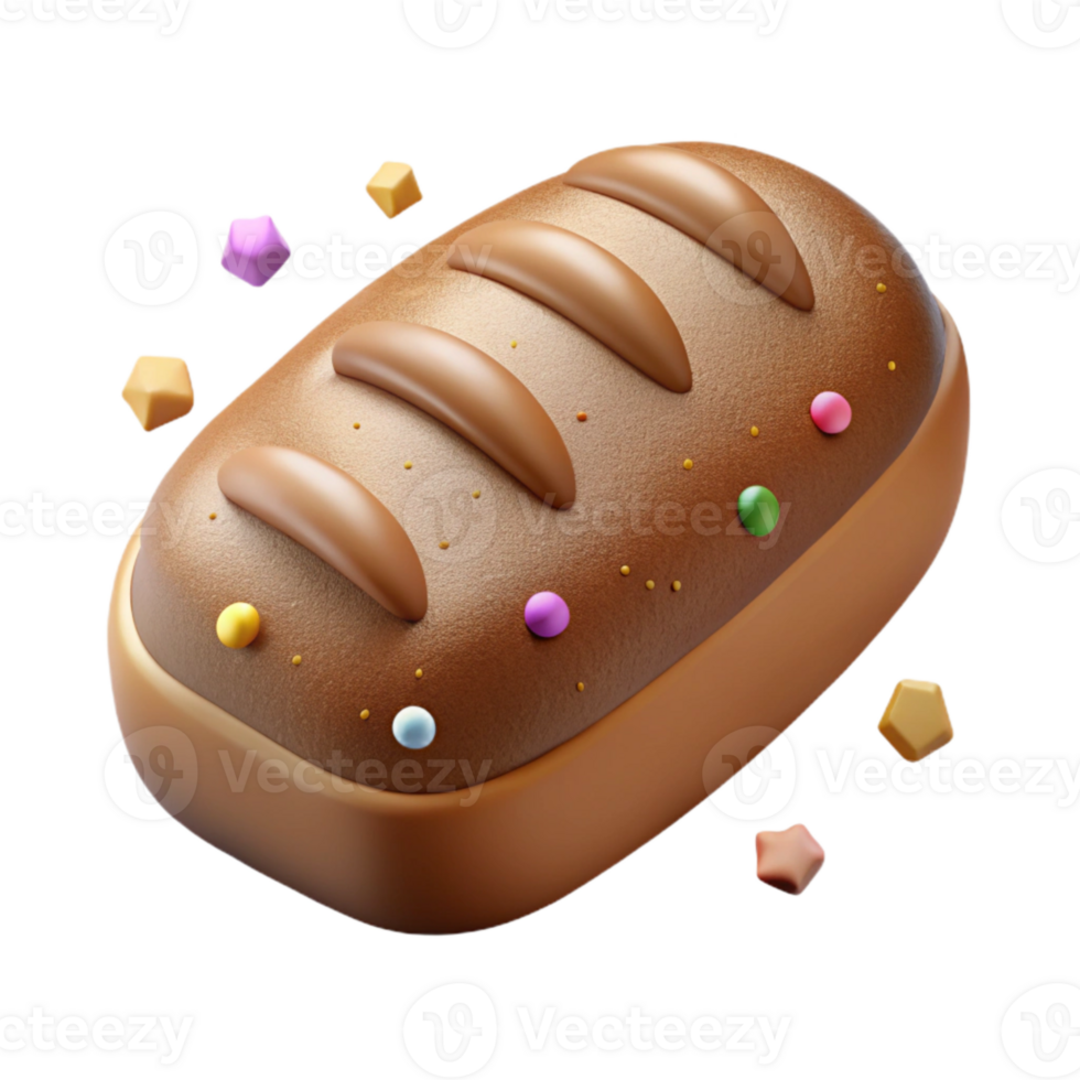 extraordinary modern Brown Bread Loaf Bakery Food Product Cutout for Grocery Store Flyers premium png