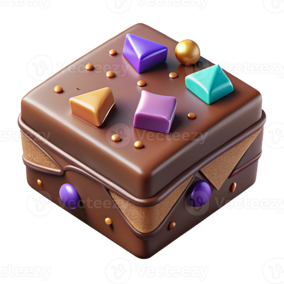 elegant creative Brownie Chocolate Fudge Dessert Transparent Bakery Ad high resolution png