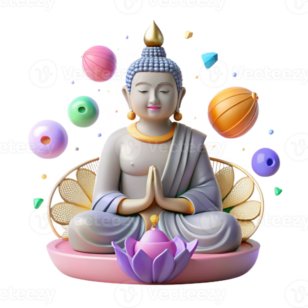 impressive vintage Buddha Statue Meditation Icon Isolated for Zen Projects genuine png