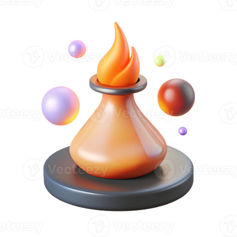 impressive vintage Bunsen Burner Flame Isolated for Chemistry Graphics high resolution png