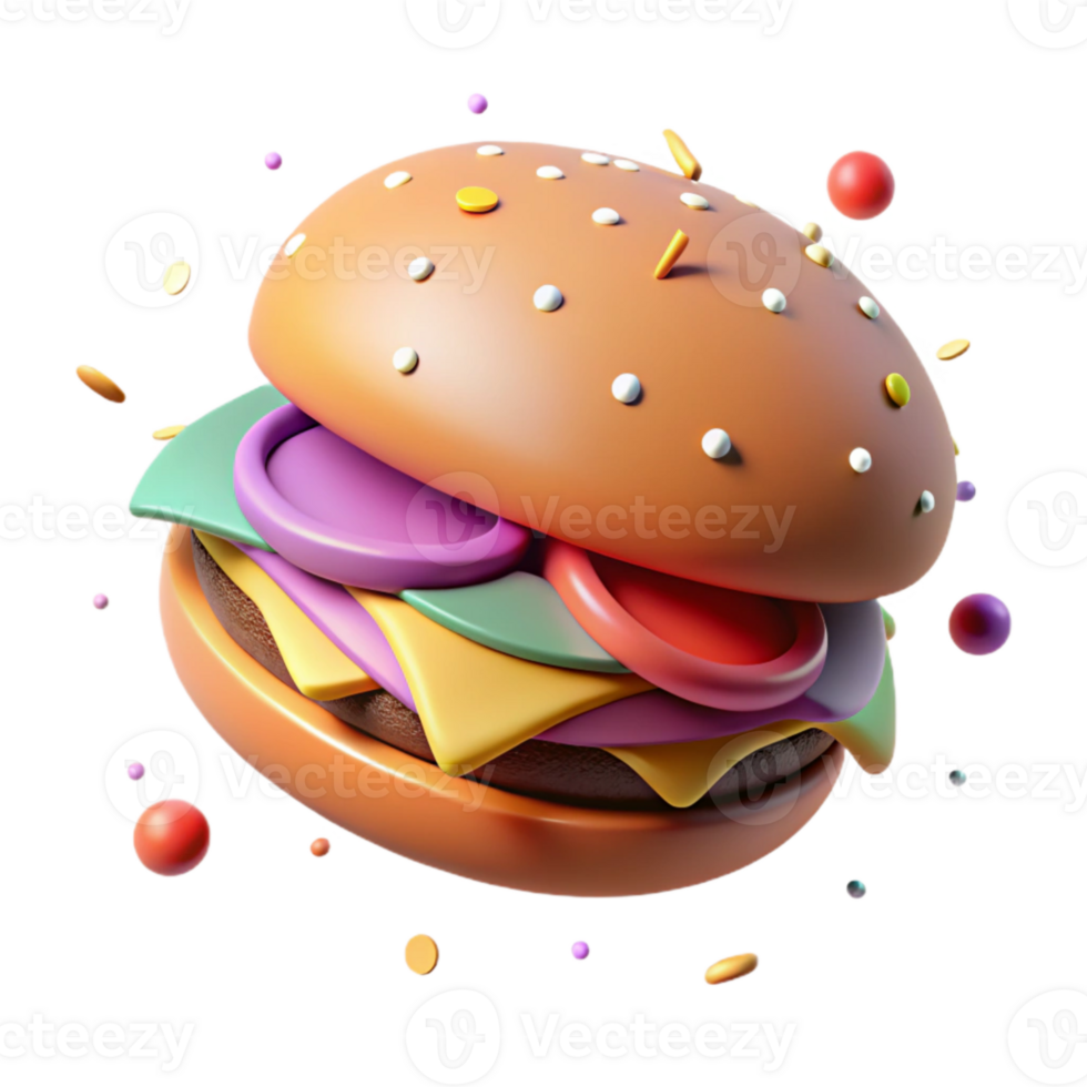 vibrant traditional Burger Patty Grilled Meat Isolated for Fast Food Menus png