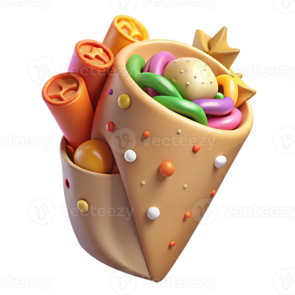 beautiful creative Burrito Isolated for Mexican Food Menu premium png
