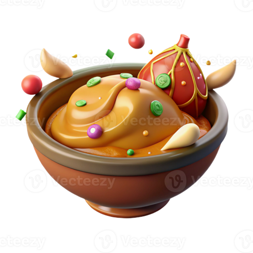 elegant artistic Butter Chicken Isolated for Indian Food Menu high quality png