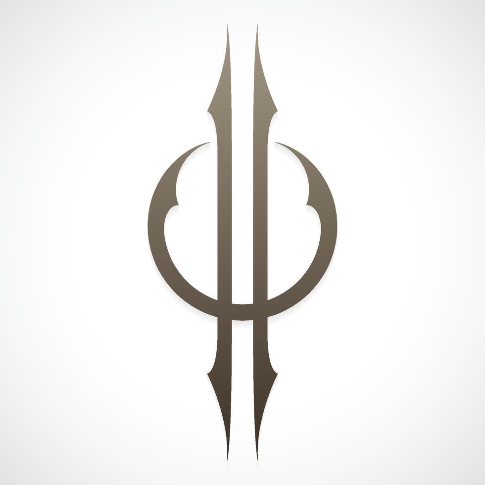 elegant ornamental symbol logo design vector