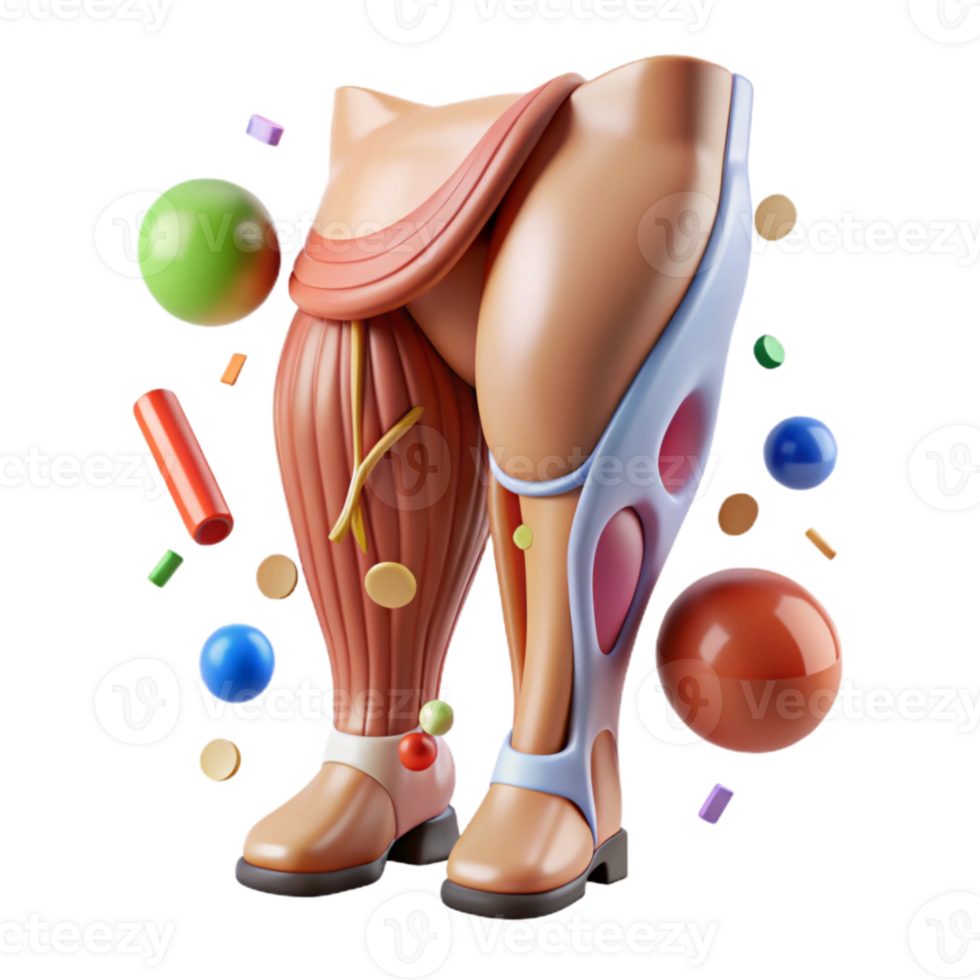 extraordinary minimalist Calf Muscle Anatomy Icon Transparent for Medical Studies detailed png