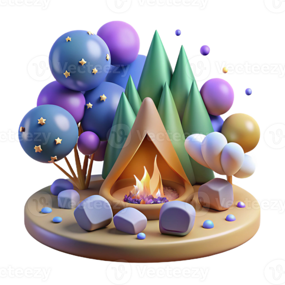 wonderful rustic Campfire Nature Escape Cutout for Camping Gear high resolution png
