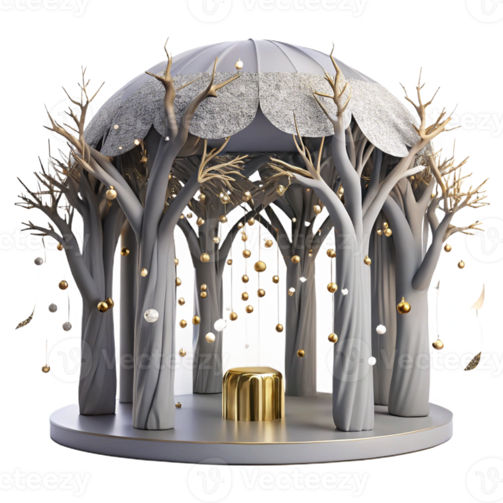 dramatic abstract Canopy Branches Silhouette Cutout high quality png