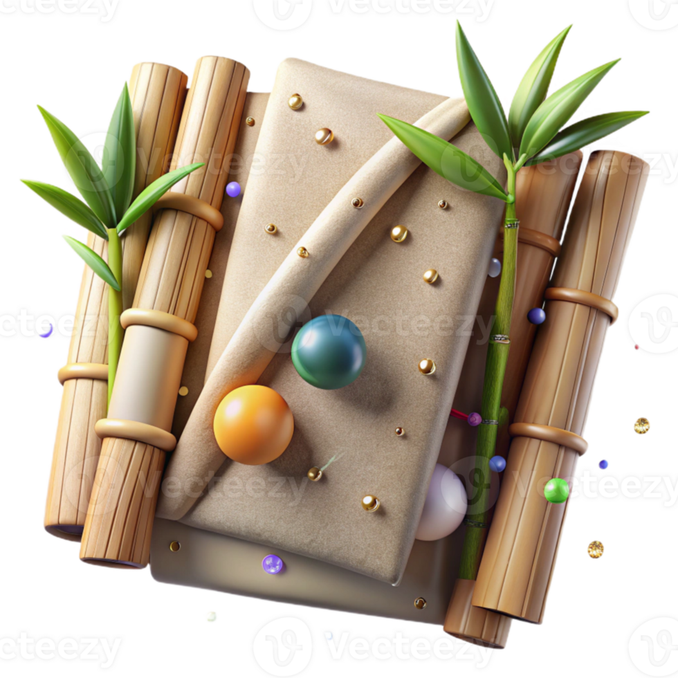 extraordinary creative Canvas Texture with Bamboo Natural Texture Isolated for Asian Inspired Designs authentic png