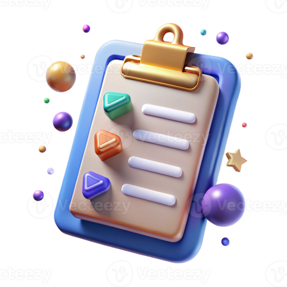 magnificent artistic Clipboard Checklist Task Management Isolated for Project Planning detailed png