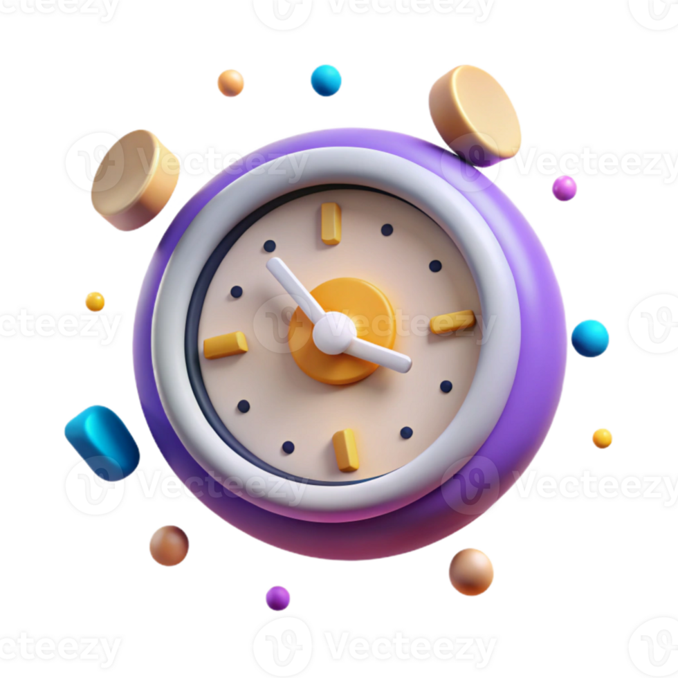 elegant artistic Clock Time Display Ui Element Cutout for Digital Clock Interface high quality png