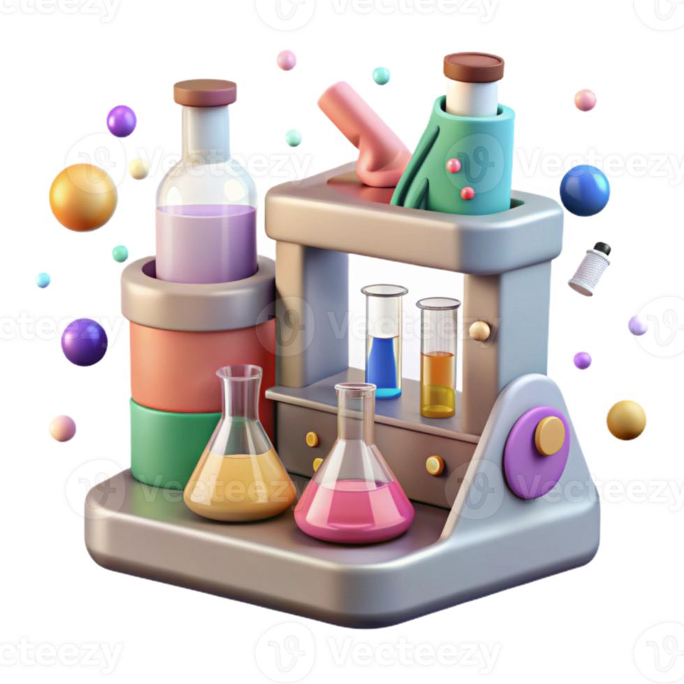 beautiful abstract Clinical Laboratory Testing Equipment Isolated for Medical Diagnostics original png