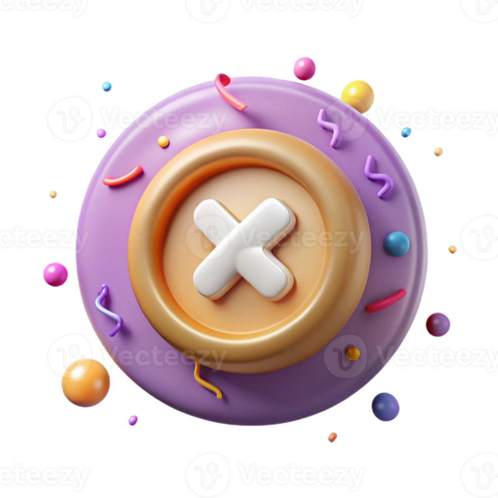 beautiful artistic Close Button X Icon Transparent Background for Mobile Applications genuine png