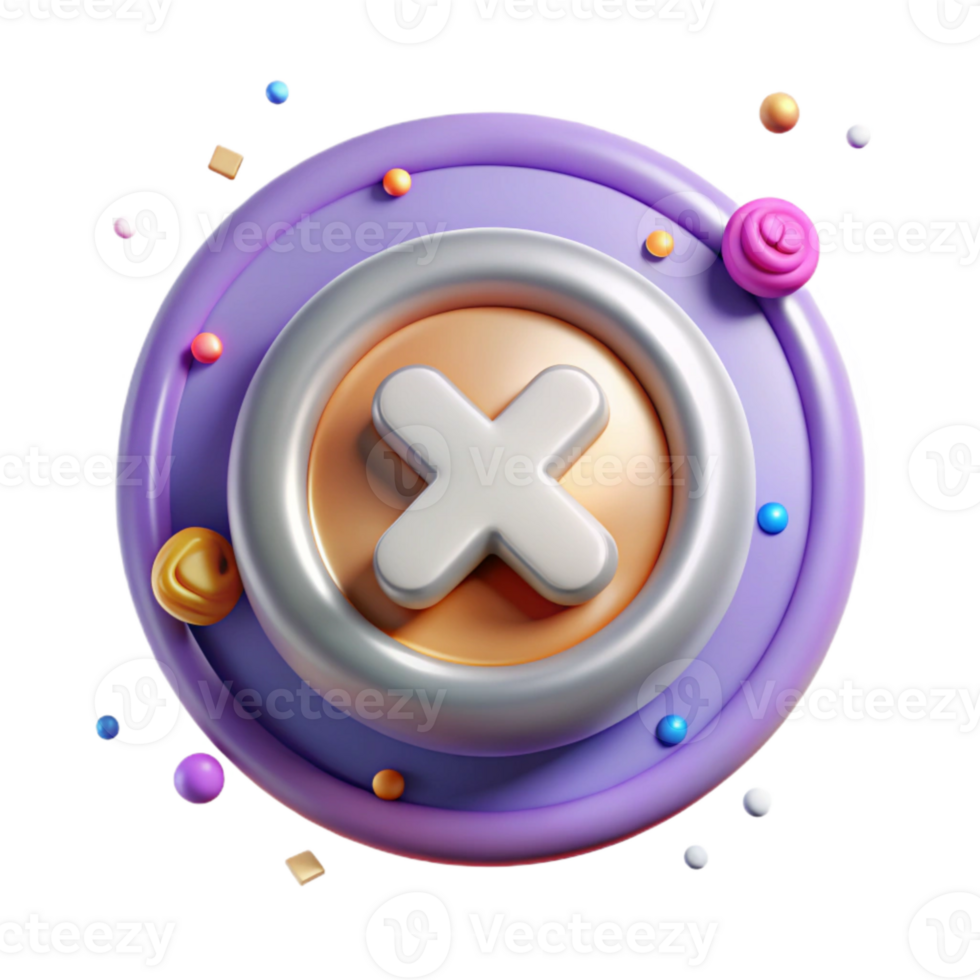 beautiful contemporary Close Button X Icon Transparent Background for Mobile Applications authentic png