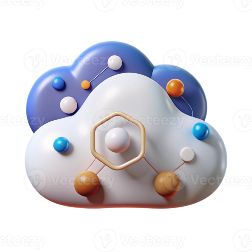 wonderful modern Cloud Computing Icon Isolated for Data Storage or Cloud Services detailed png