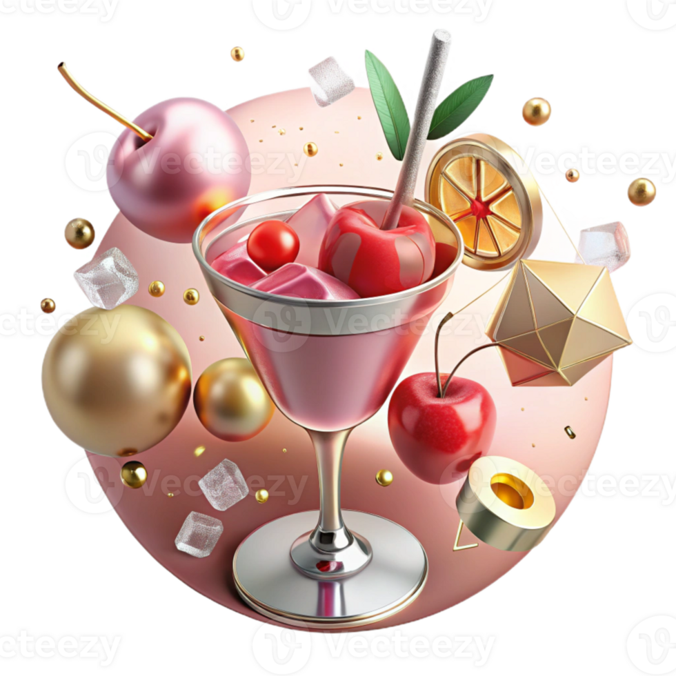 extraordinary abstract Cocktail Garnish Cherry Decoration Transparent for Bartending genuine png