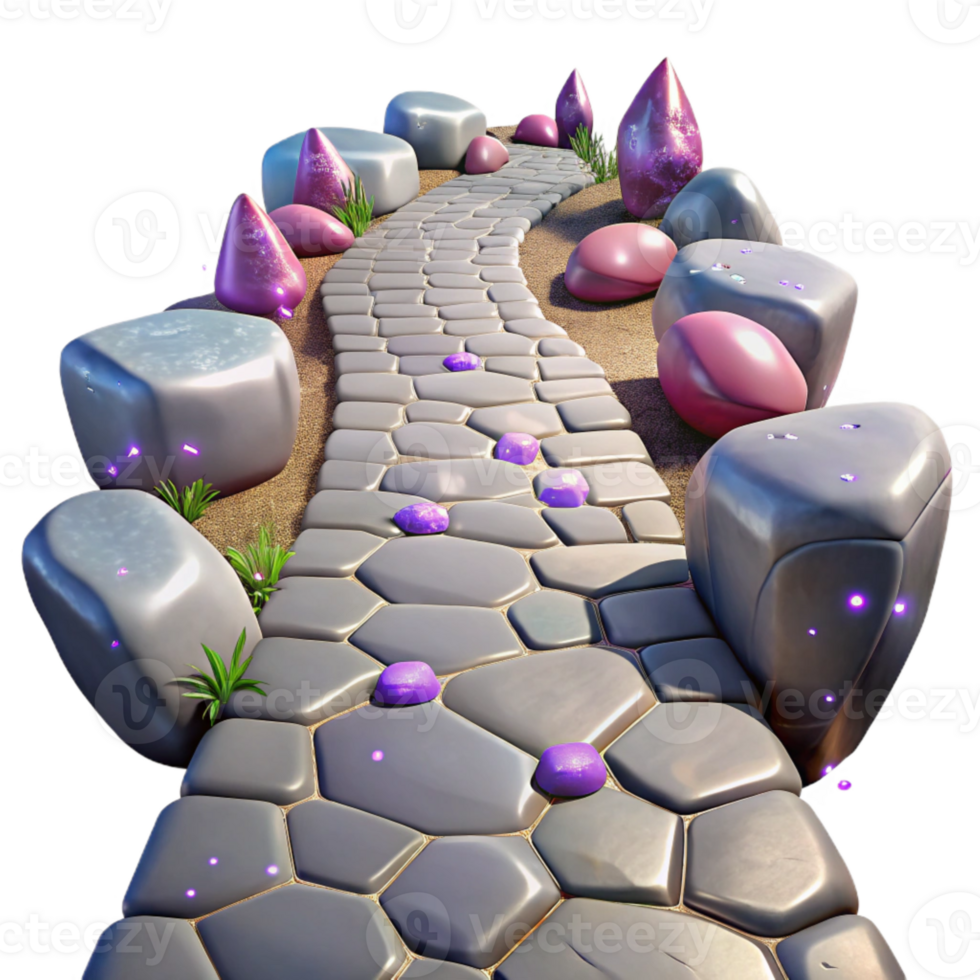 wonderful contemporary Cobblestone Stone Texture Pathway Isolated for Landscaping Visuals exclusive png