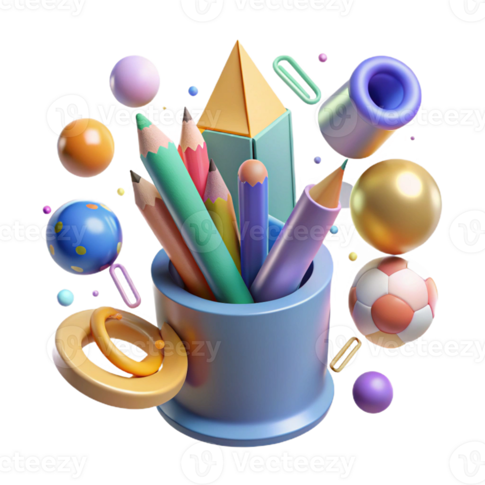 dramatic vintage Colored Pencils Drawing Tools Transparent Background for Art Design high resolution png