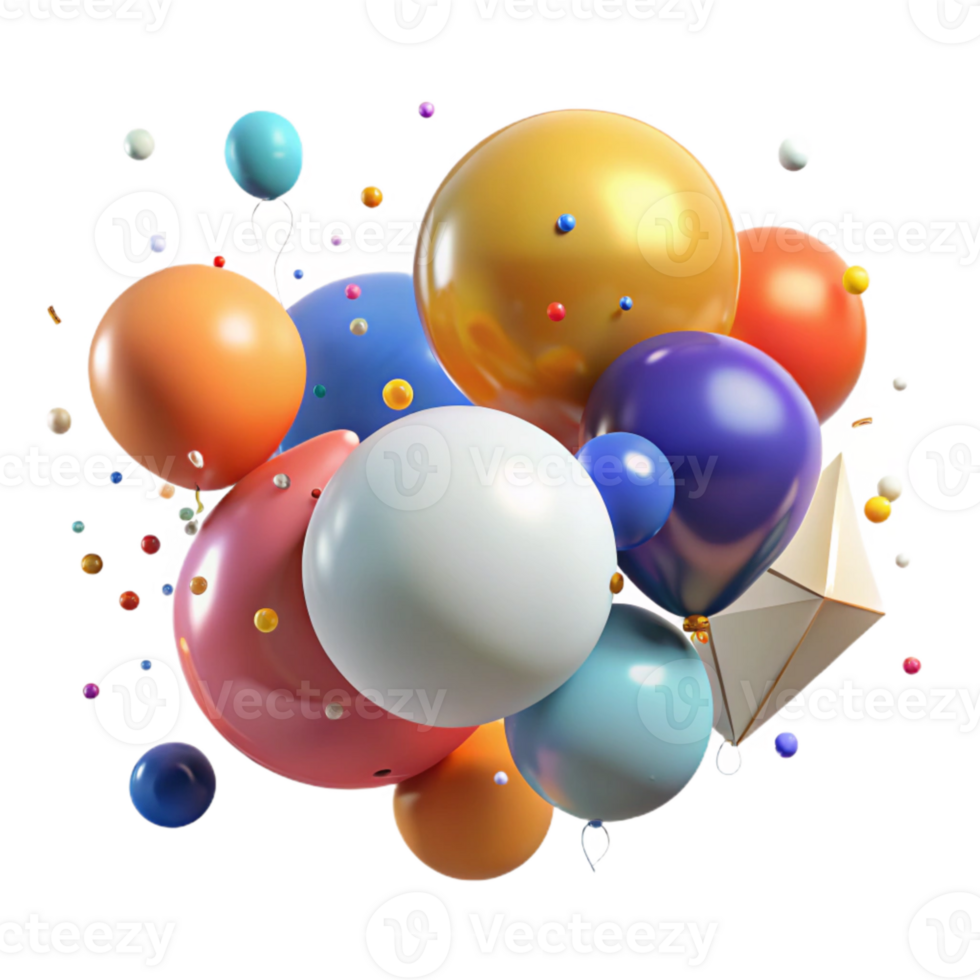beautiful modern Colorful Balloons Random Arrangement Transparent for Casual Look original png