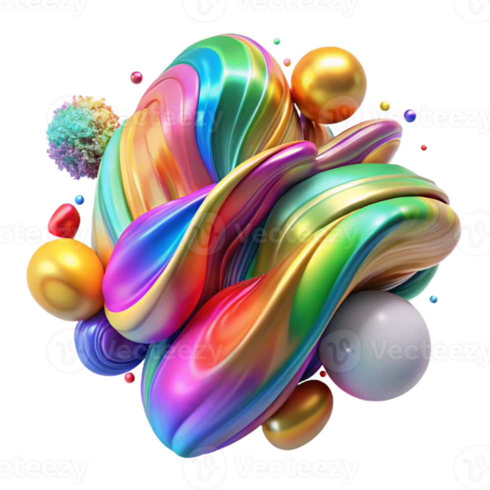 vibrant abstract Colorful Brushstrokes Impressionist Art Transparent detailed png