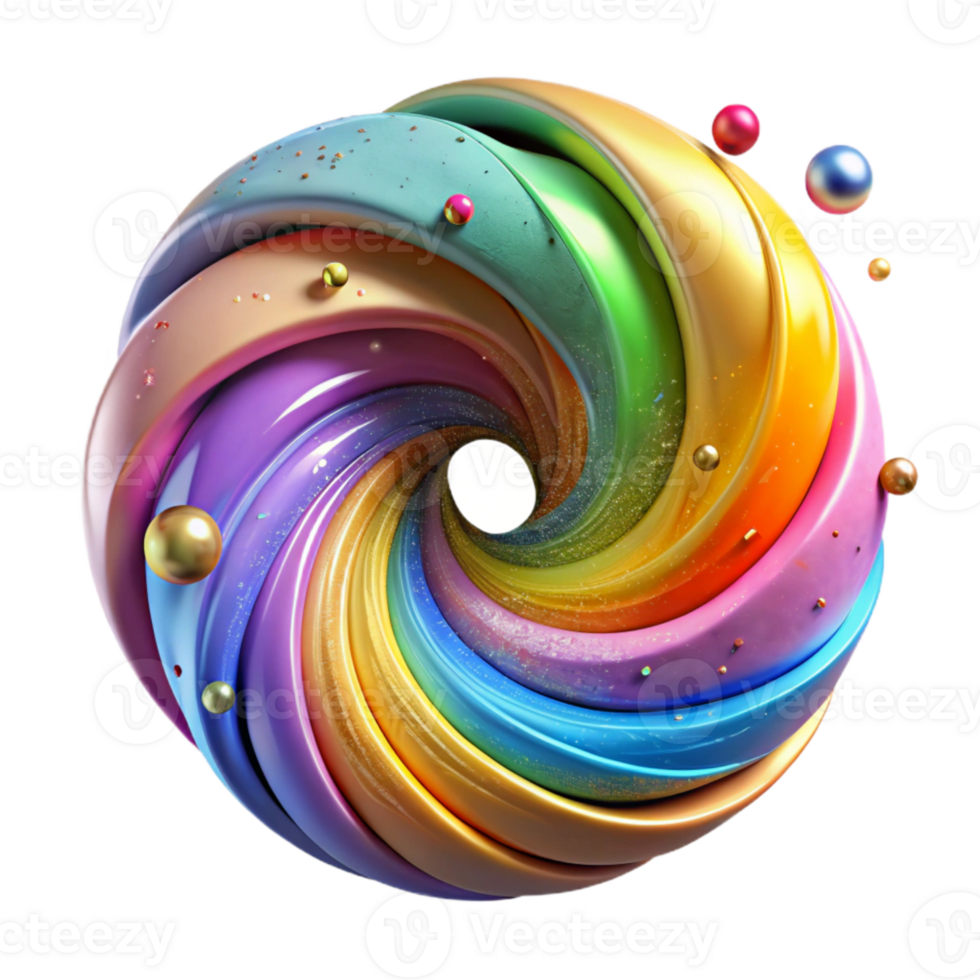 impressive minimalist Colorful Brushstroke Swirl Cutout for Creative Designs authentic png