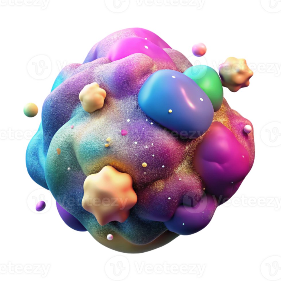 serene vintage Colorful Cosmic Dust Isolated for Print Projects authentic png